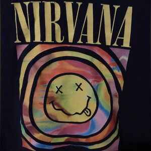 Nirvana X Old Navy Kids Shirt  XL (14-16) Navy Blue